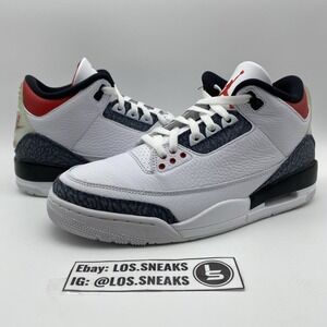 Size 9.5 - Jordan 3 Retro Denim SE Fire Red 2020 (CZ6431-100)